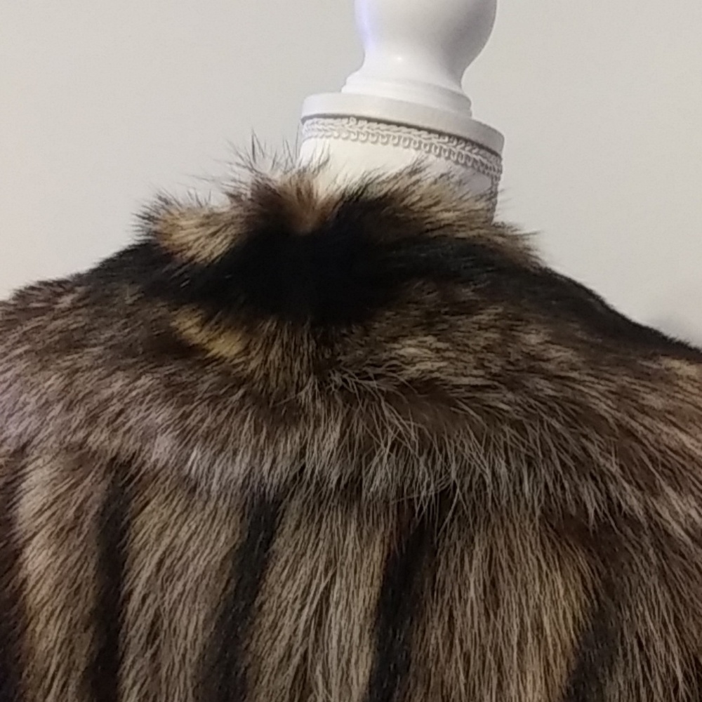Genuine Raccoon Fur Coat - EUC